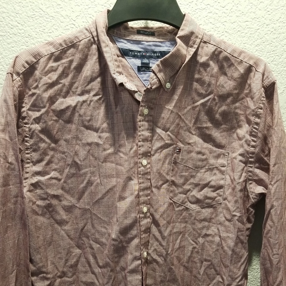 Tommy Hilfiger XL Custom Fit 80s 2 Ply Button Down